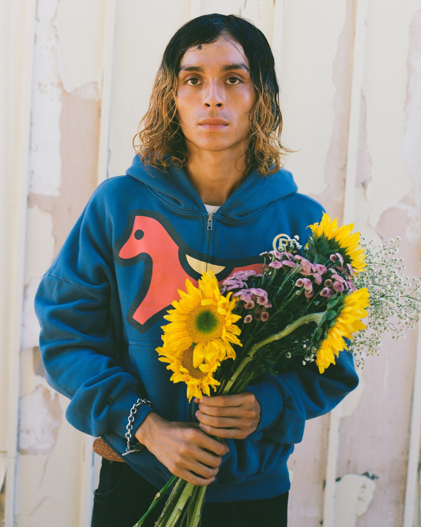 Pony Blue Zip Hoodie