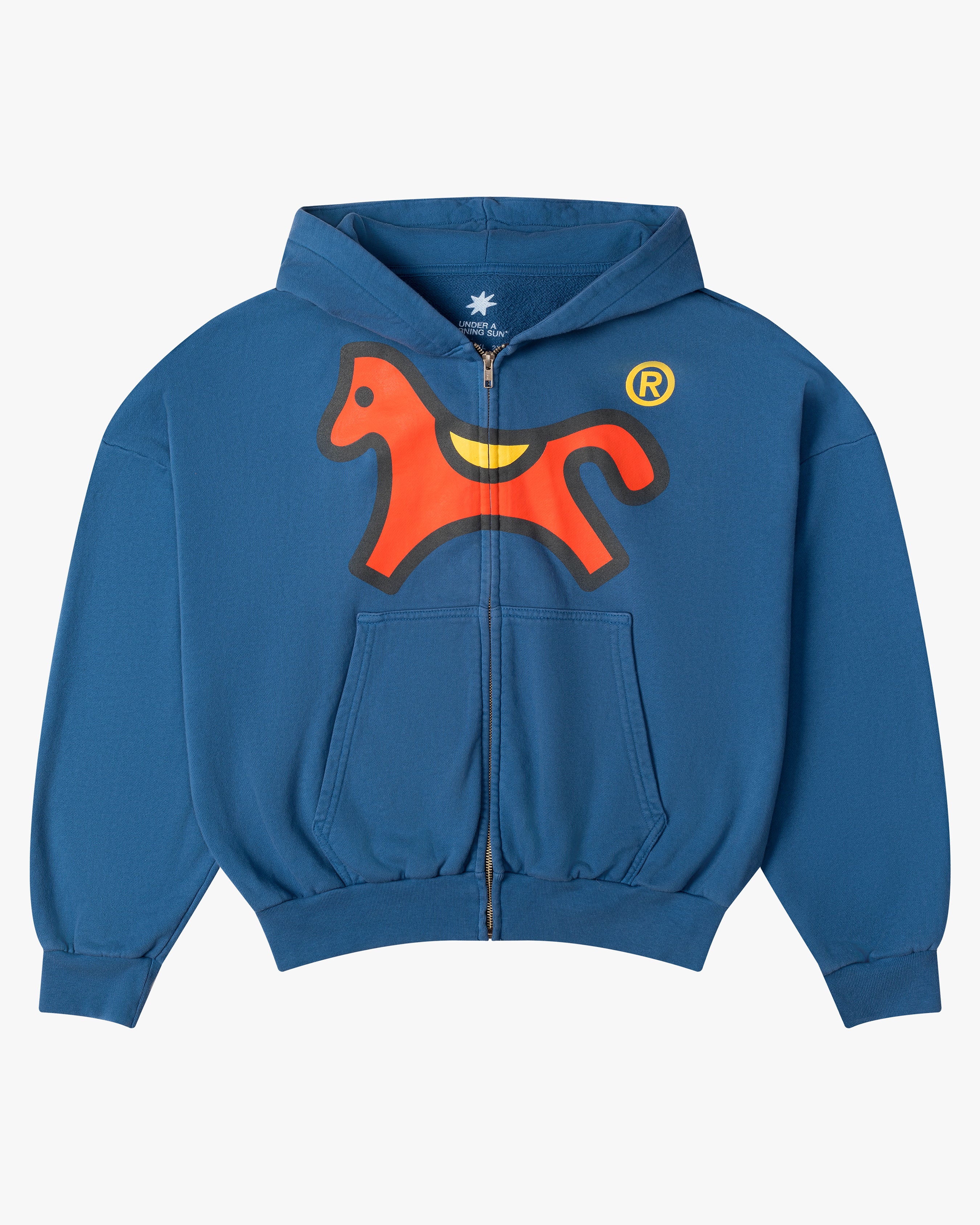 Pony Blue Zip Hoodie